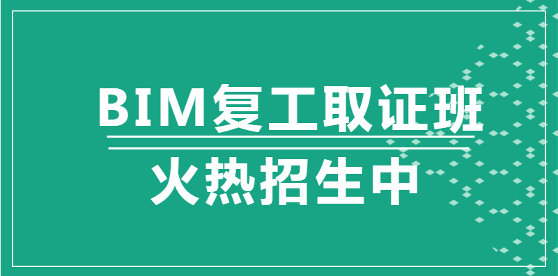广元2020年BIM复工取证班